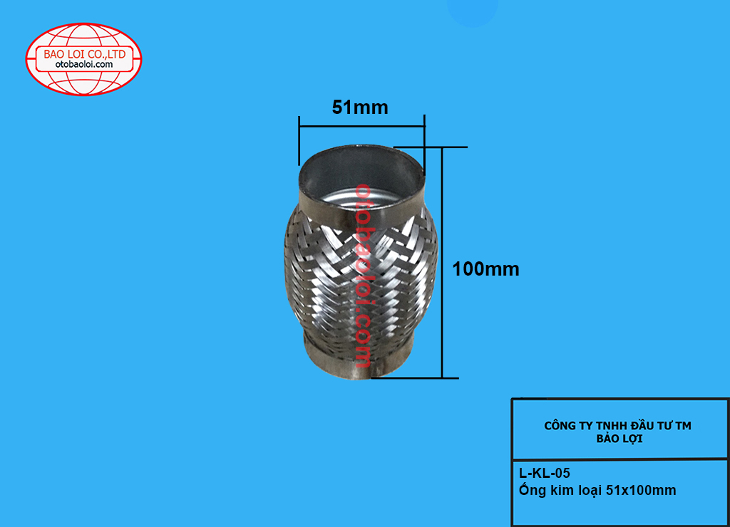 Ống kim loại 51x100mm
