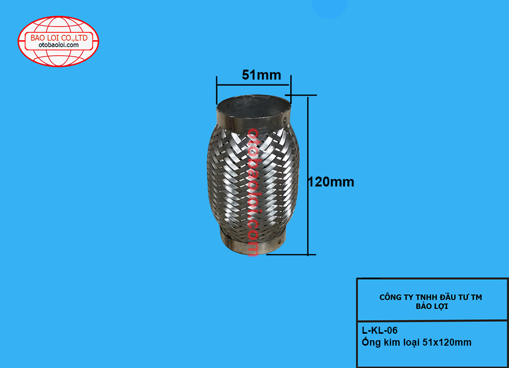 Ống kim loại 51x120mm
