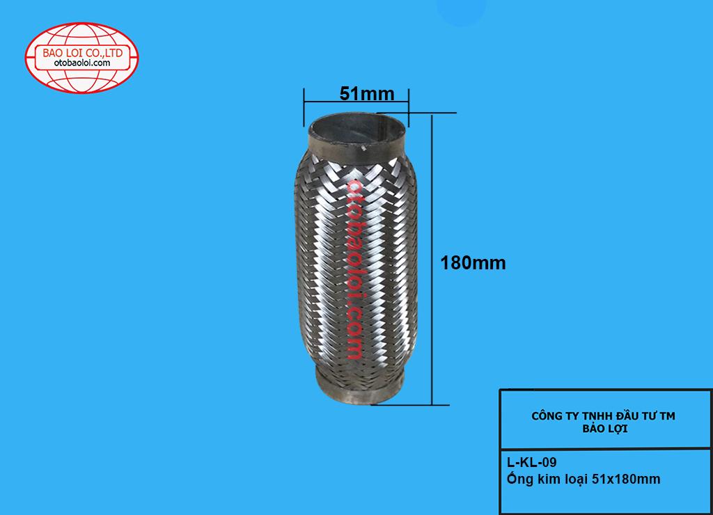 Ống kim loại 51x180mm