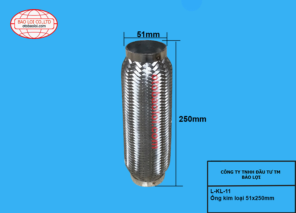 Ống kim loại 51x250mm