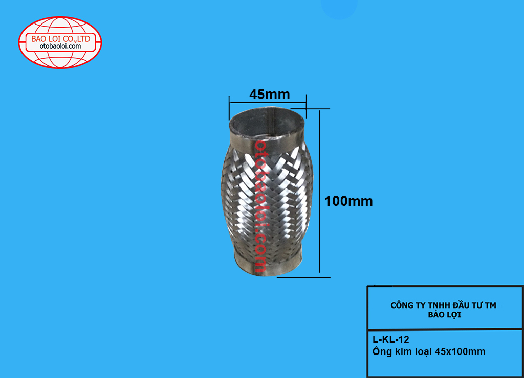 Ống kim loại 45x100mm