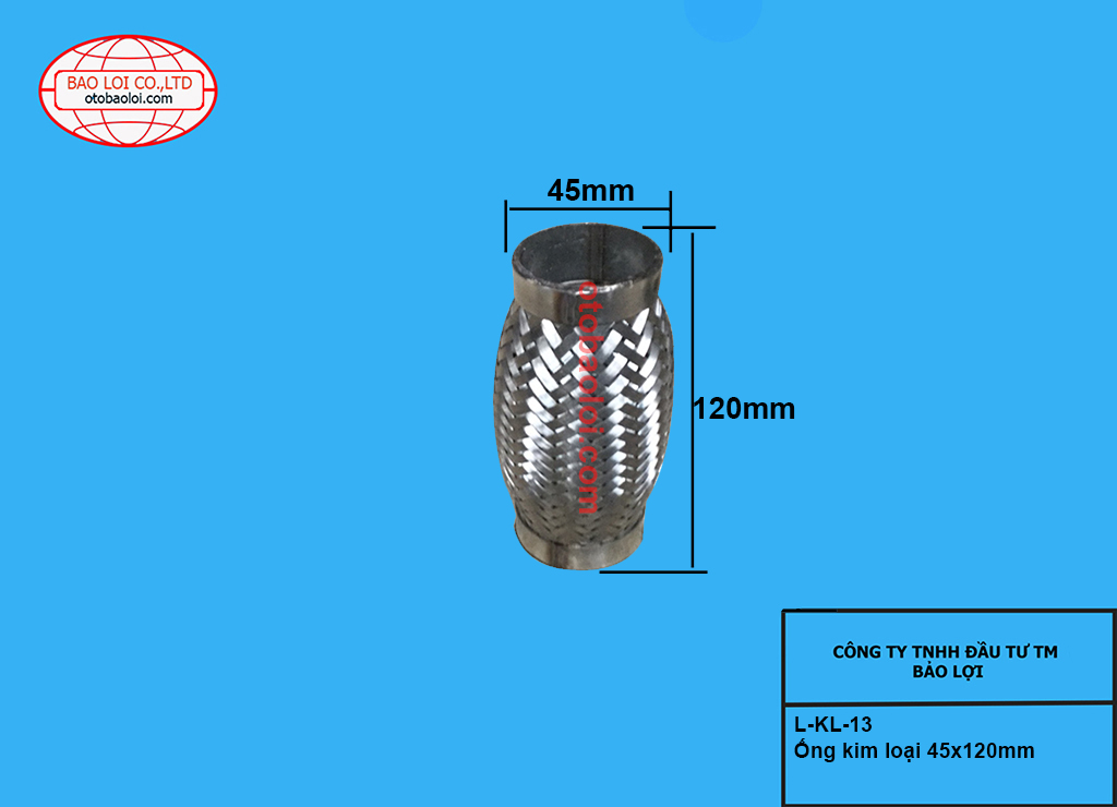Ống kim loại 45x120mm