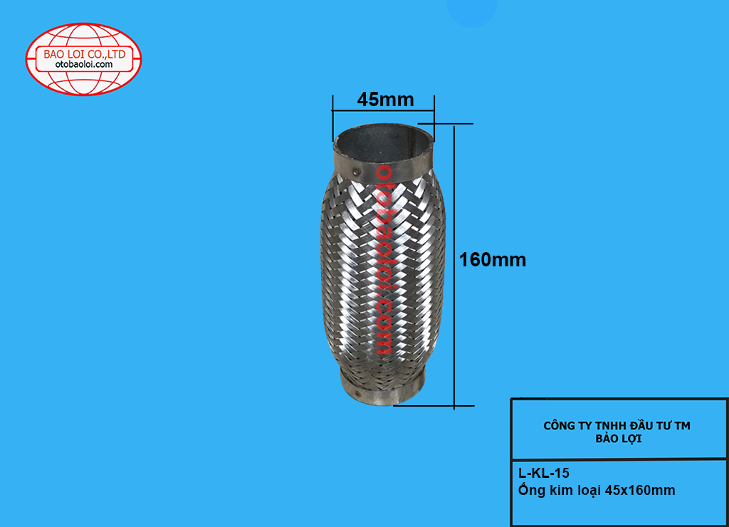 Ống kim loại 45x160mm
