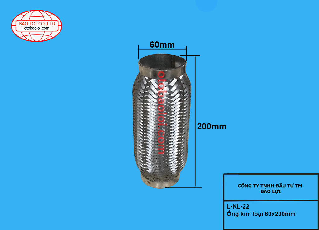 Ống kim loại 60x200mm