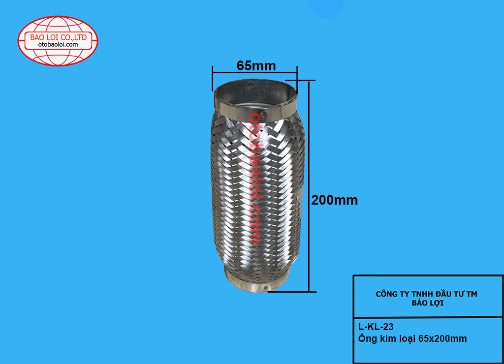 Ống kim loại 65x200mm