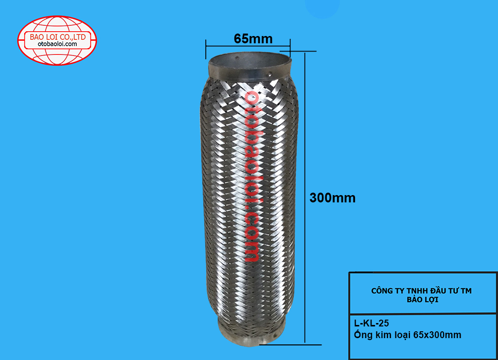 Ống kim loại 65x300mm