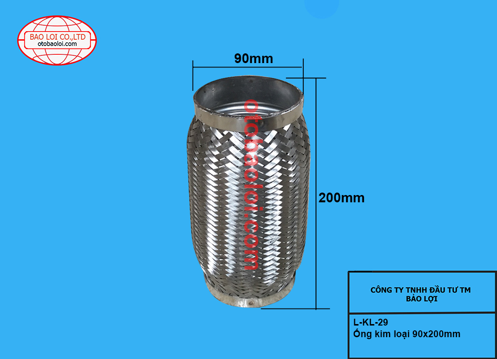Ống kim loại 90x200mm
