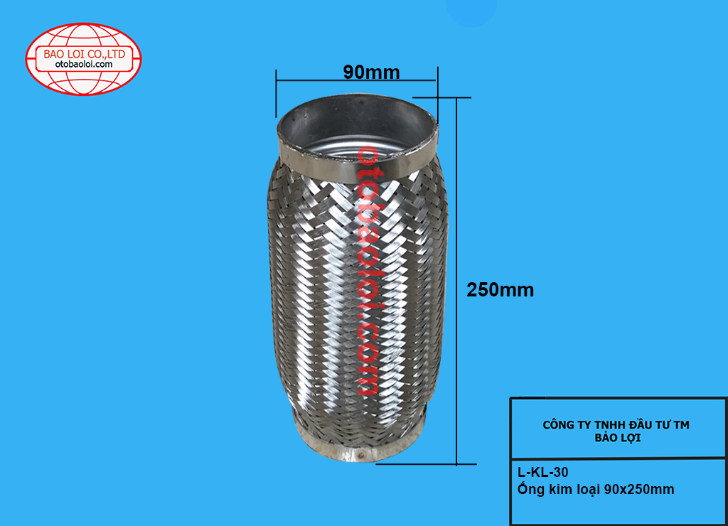 Ống kim loại 90x250mm