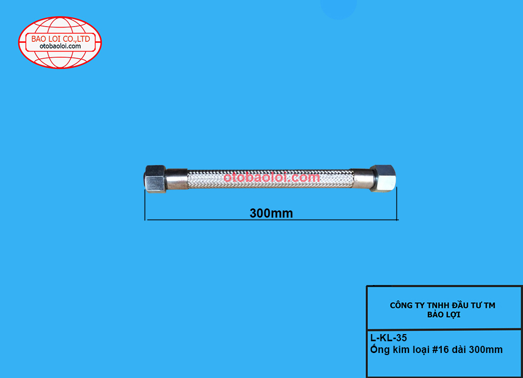 Ống kim loại #16 dài 300mm