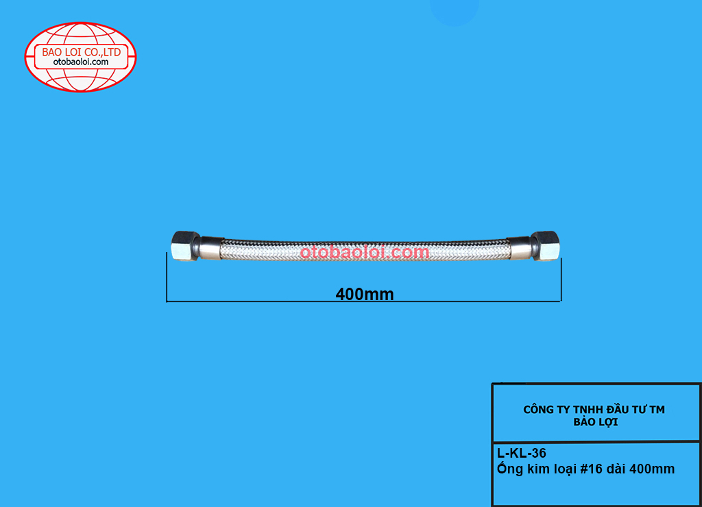 Ống kim loại #16 dài 400mm