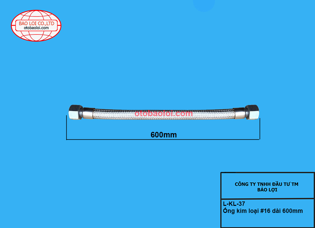 Ống kim loại #16 dài 600mm