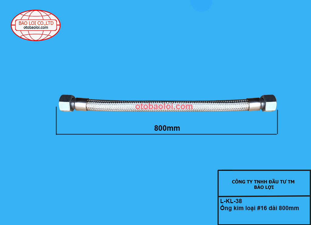 Ống kim loại #16 dài 800mm