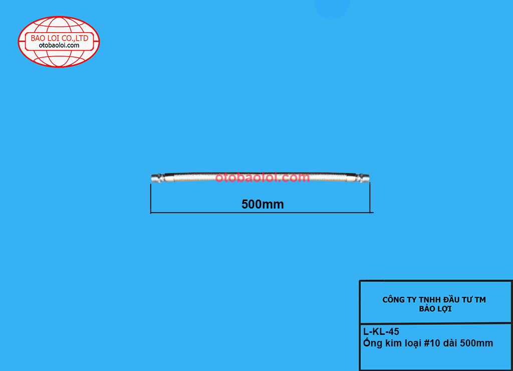 Ống kim loại #10 dài 500mm