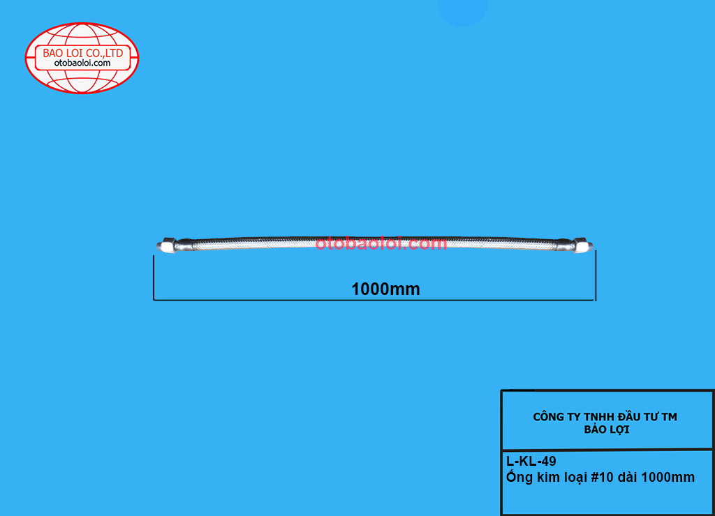 Ống kim loại #10 dài 1000mm