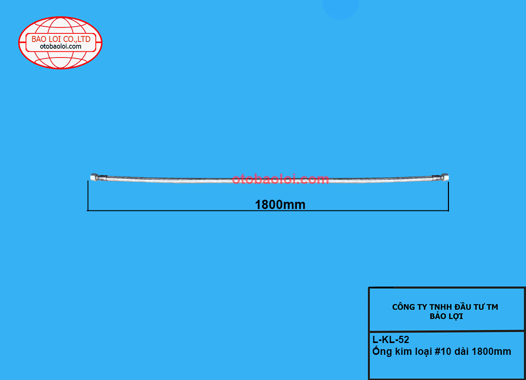 Ống kim loại #10 dài 1800mm
