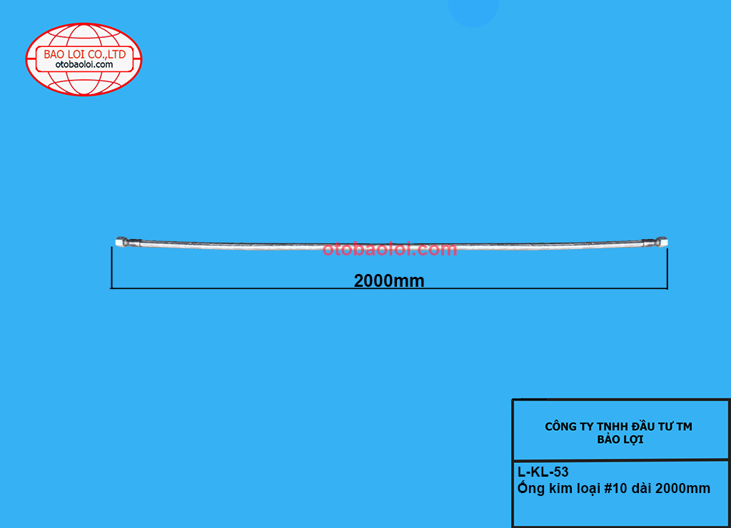 Ống kim loại #10 dài 2000mm