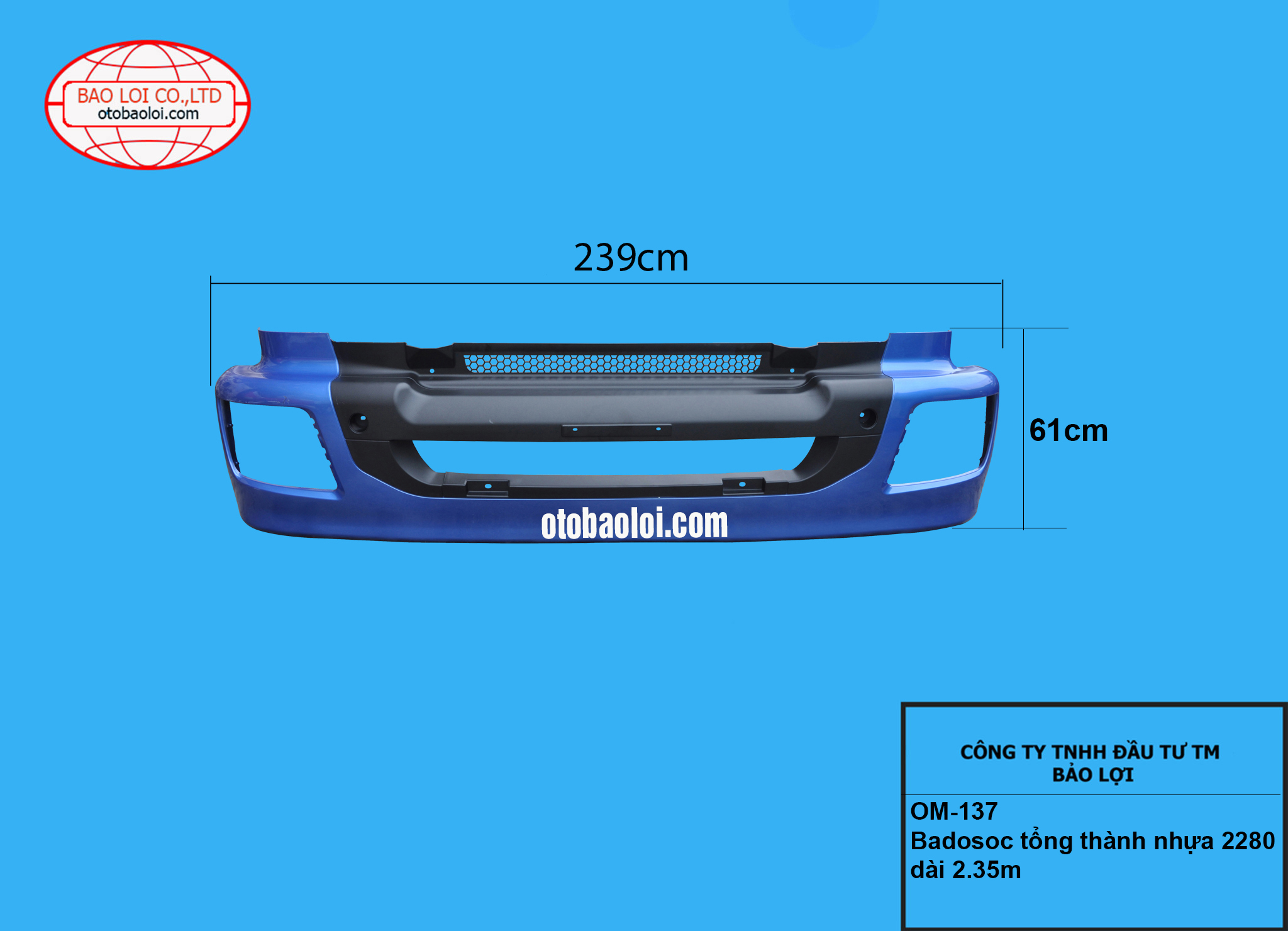 Badosoc tổng thành nhựa 2280 dài 2.39m