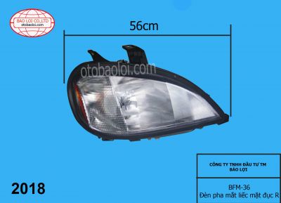 Đèn pha mắt liếc mặt đục R