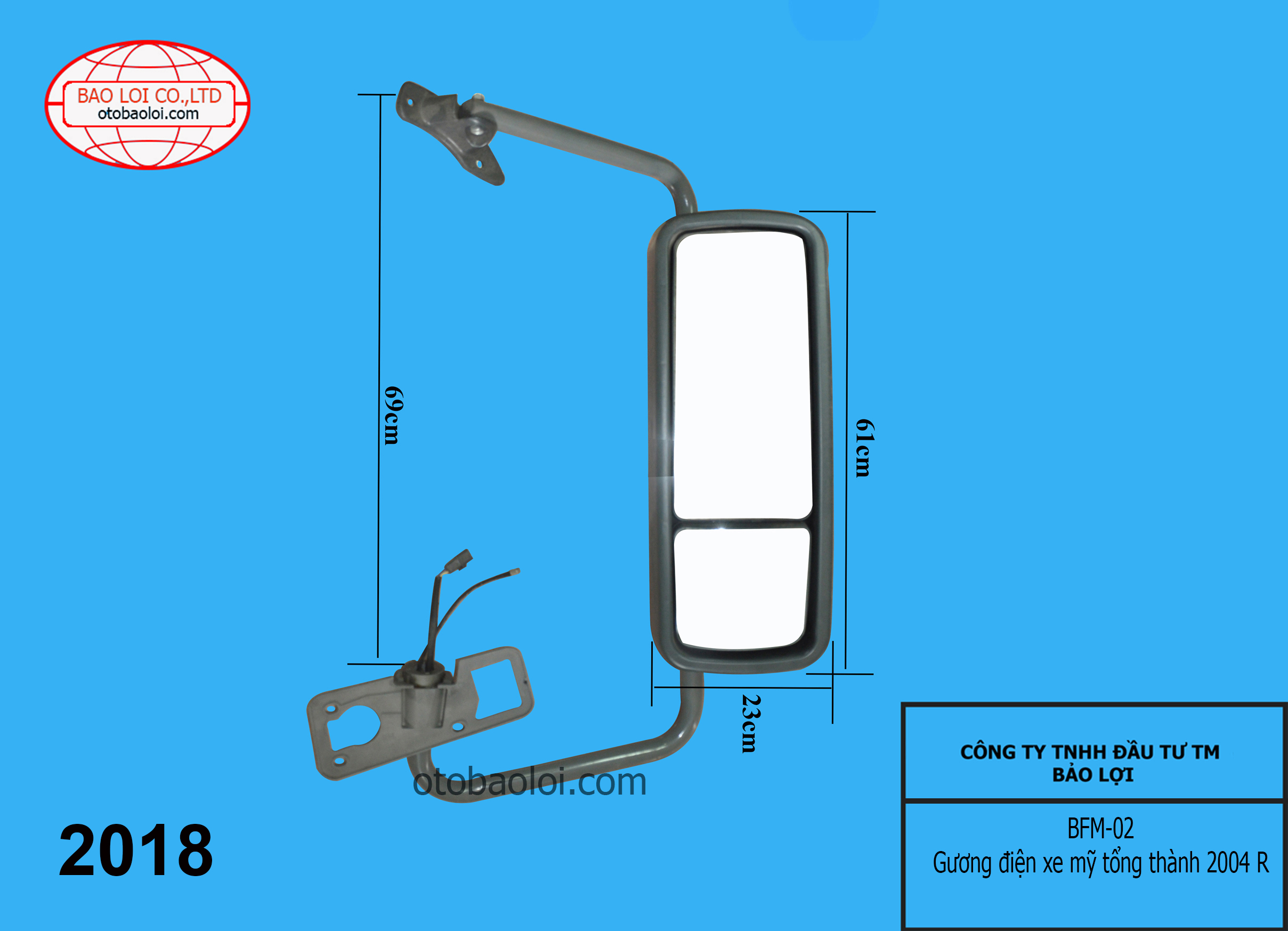 Gương điện xe mỹ tổng thành 2004 R