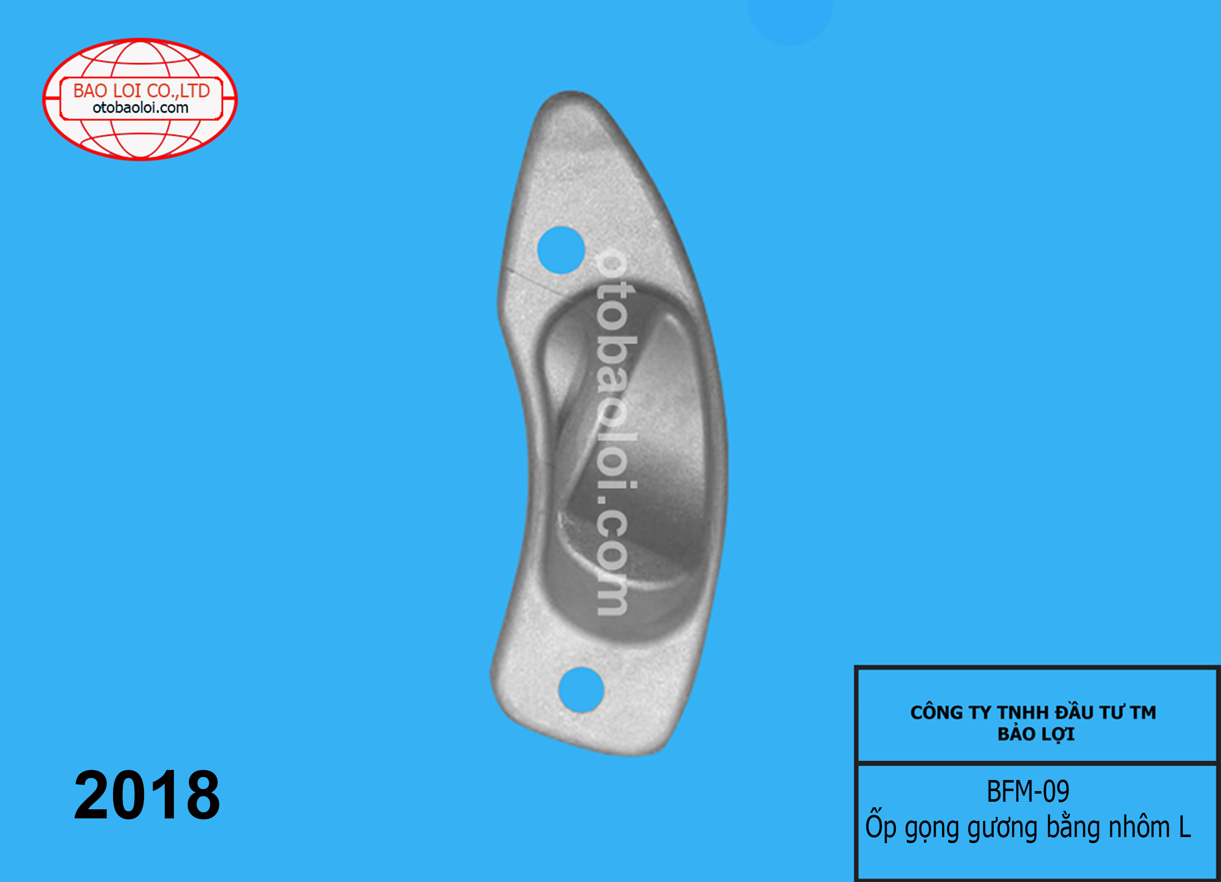 Ốp gọng gương bằng nhôm L(trên)