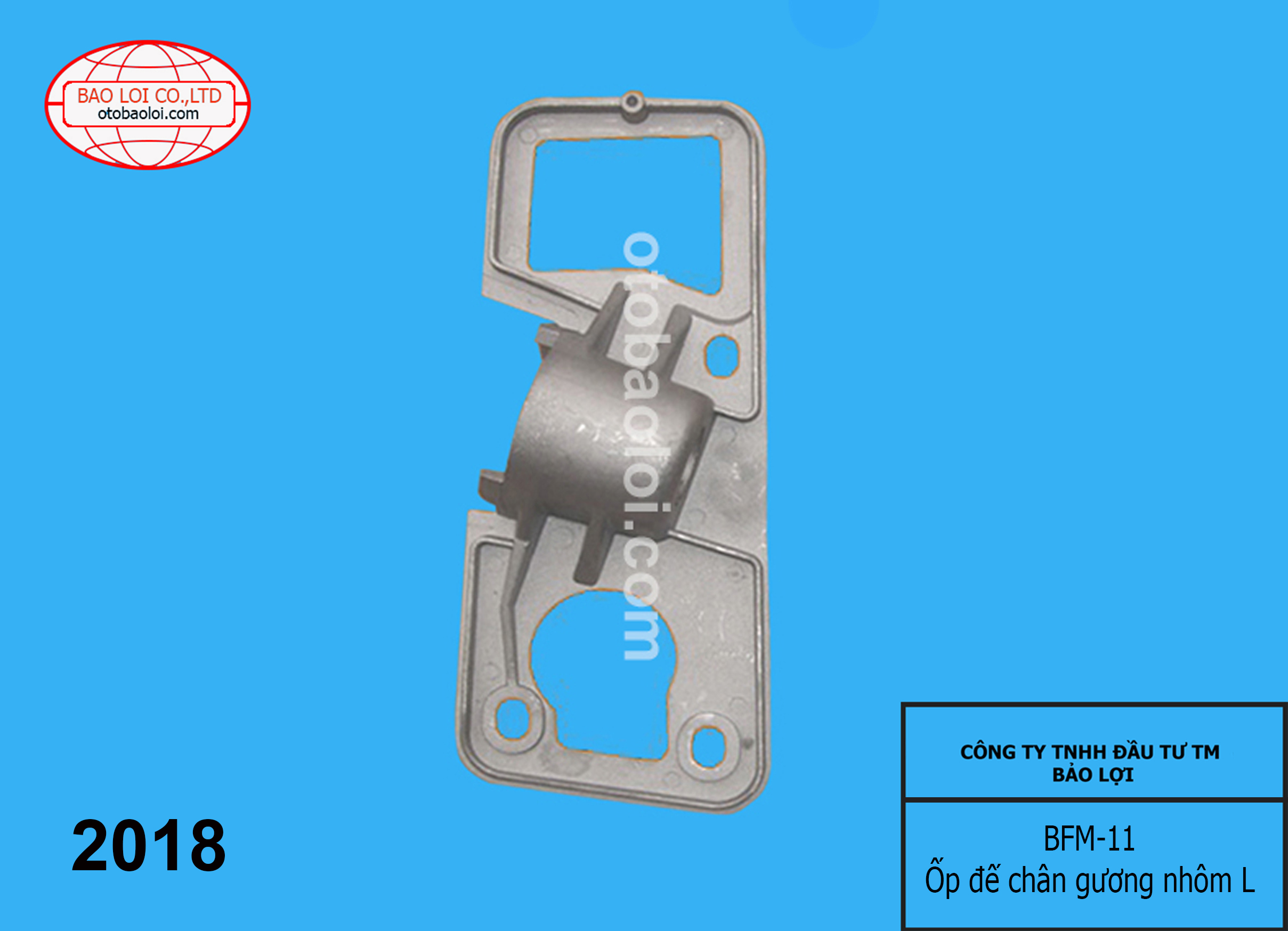 Ốp đế chân gương nhôm L (dưới)