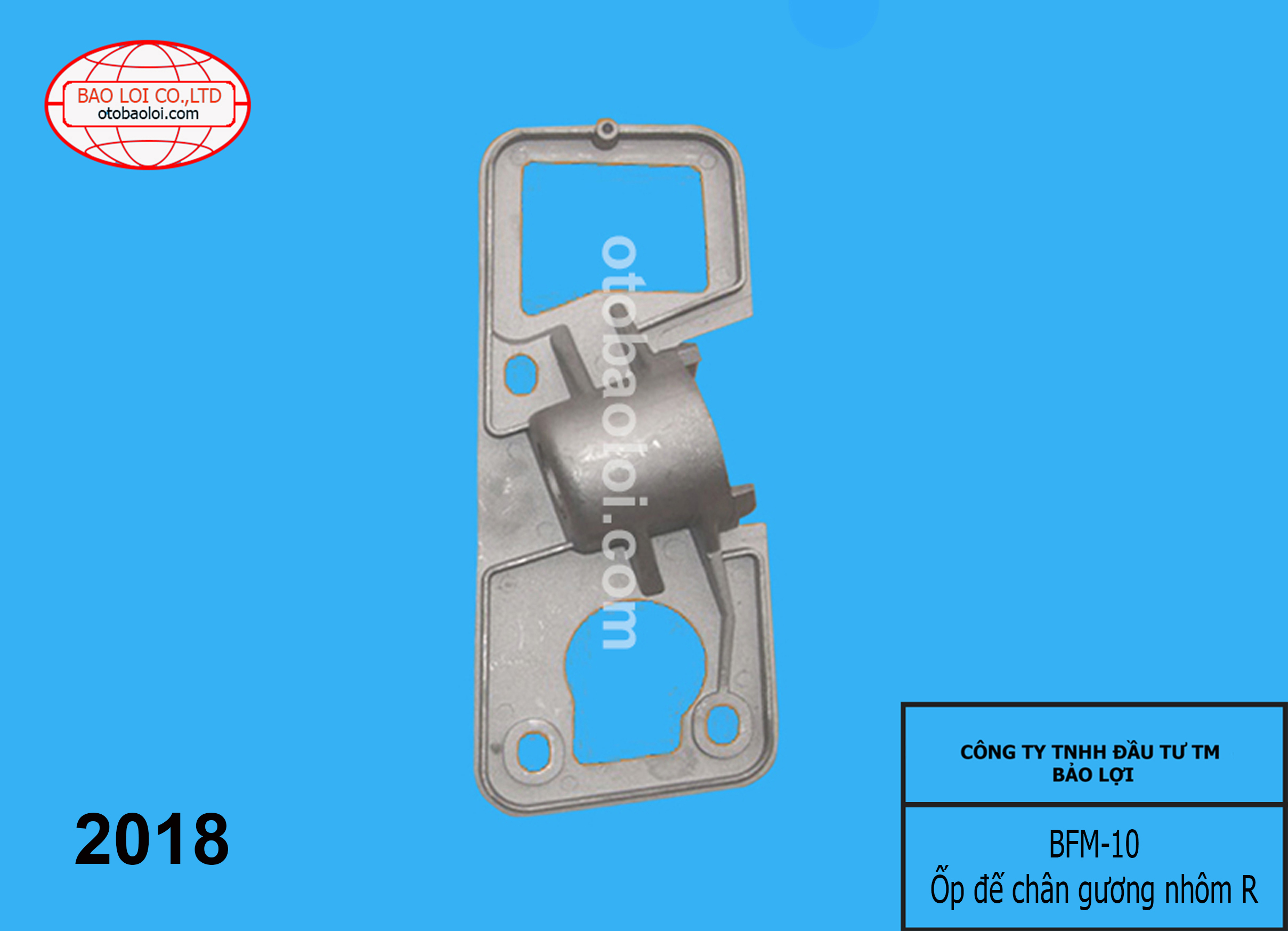 Ốp đế chân gương nhôm R