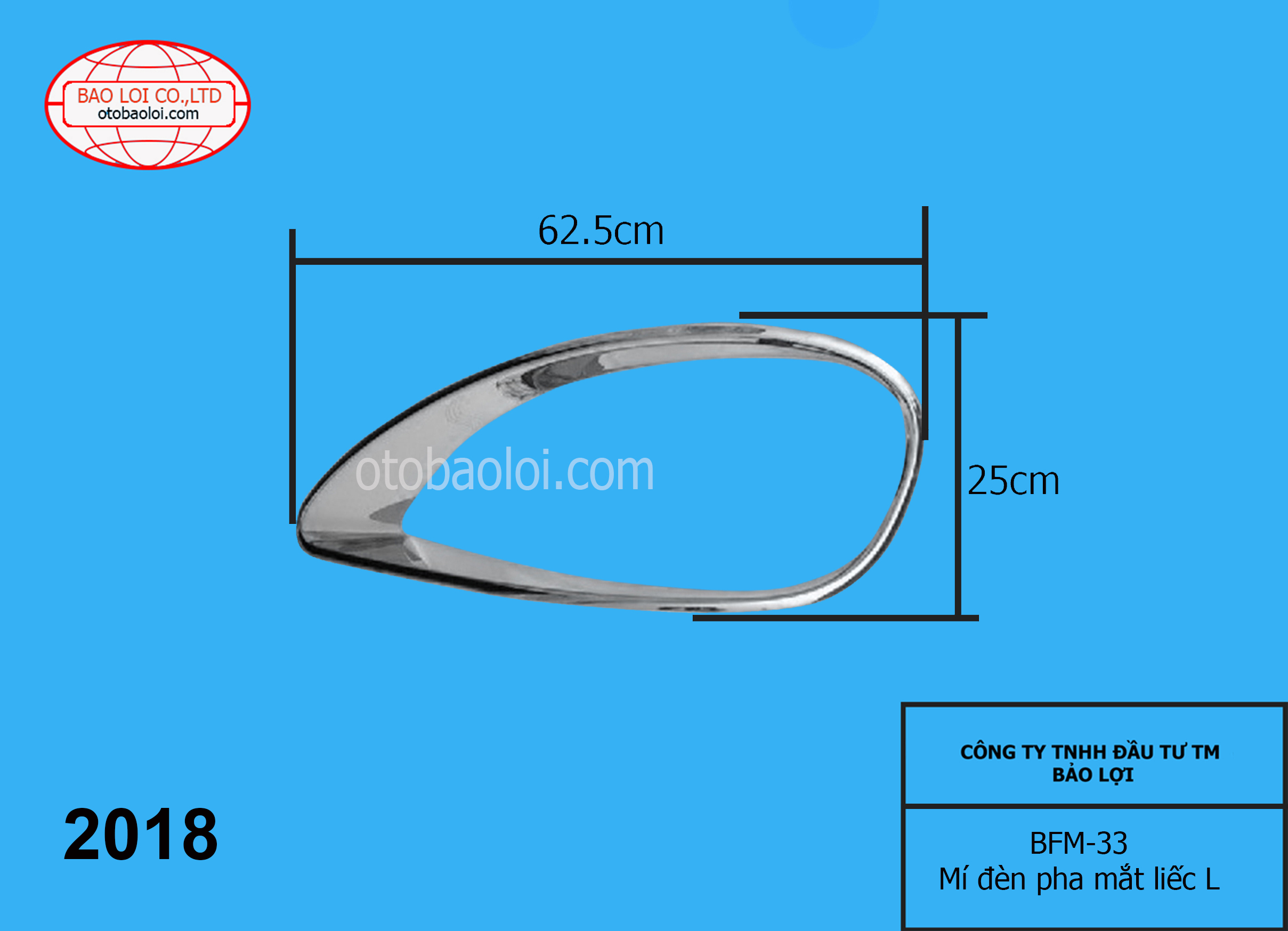 Mí đèn pha mắt liếc L