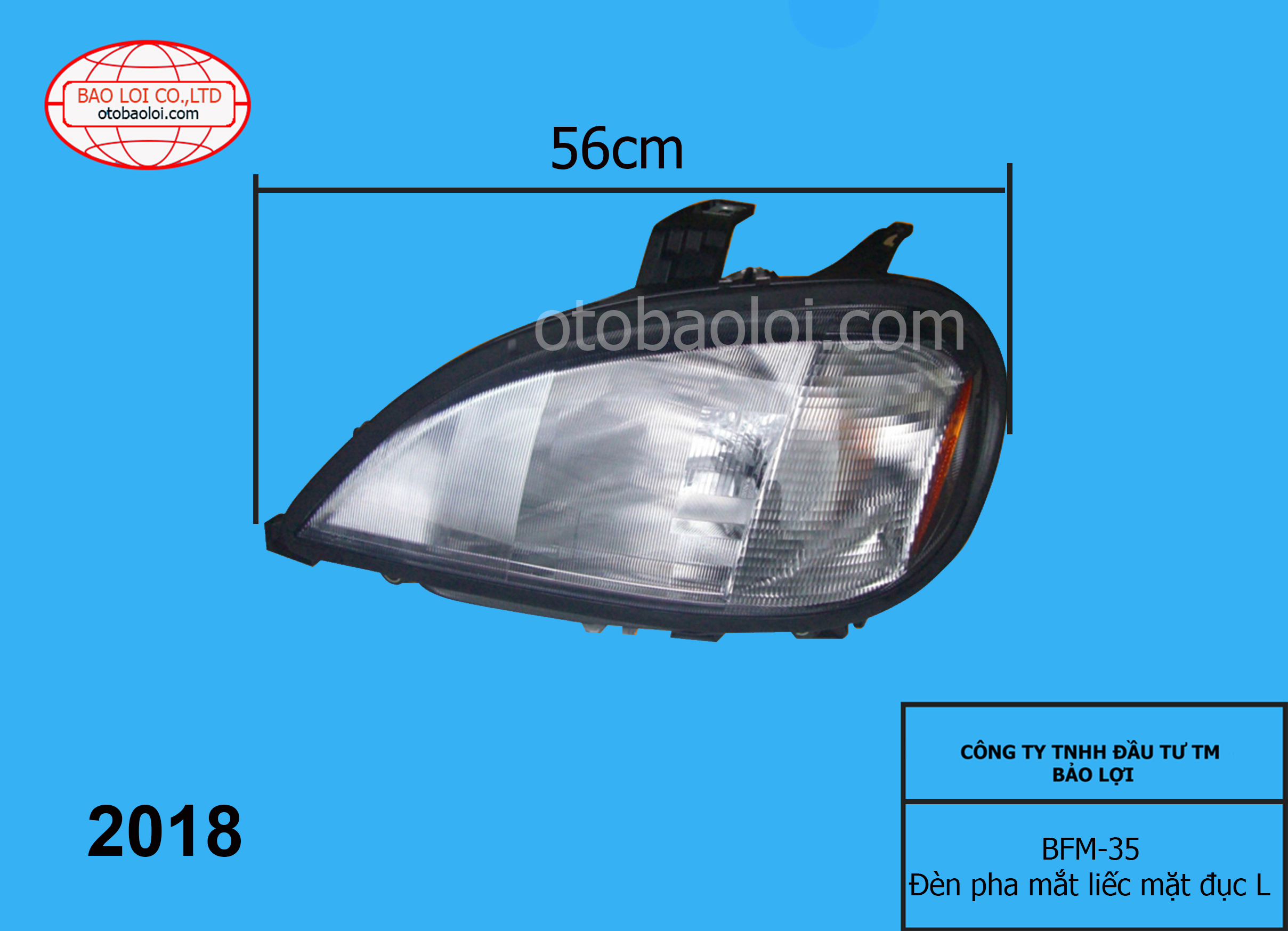 Đèn pha mắt liếc mặt đục L