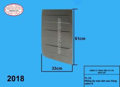 Miếng ốp màu đen sau hông cabin R
