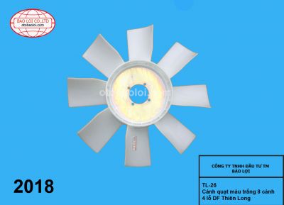 Cánh quạt màu trắng 8 cánh 4 lỗ DF Thiên Long