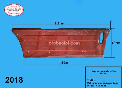 Miếng ốp dọc sườn xe dưới DF Thiên Long R