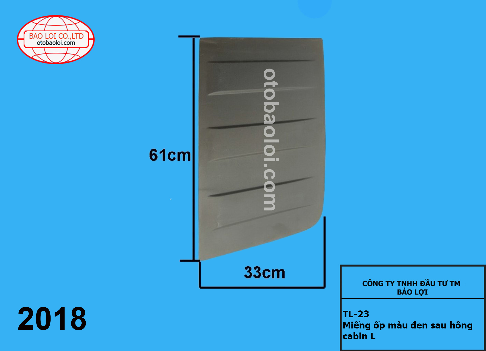 Miếng ốp màu đen sau hông cabin L