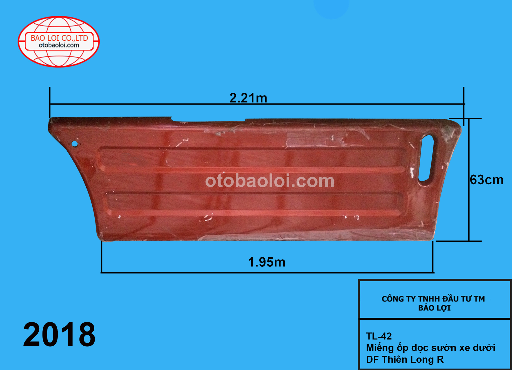 Miếng ốp dọc sườn xe dưới DF Thiên Long R