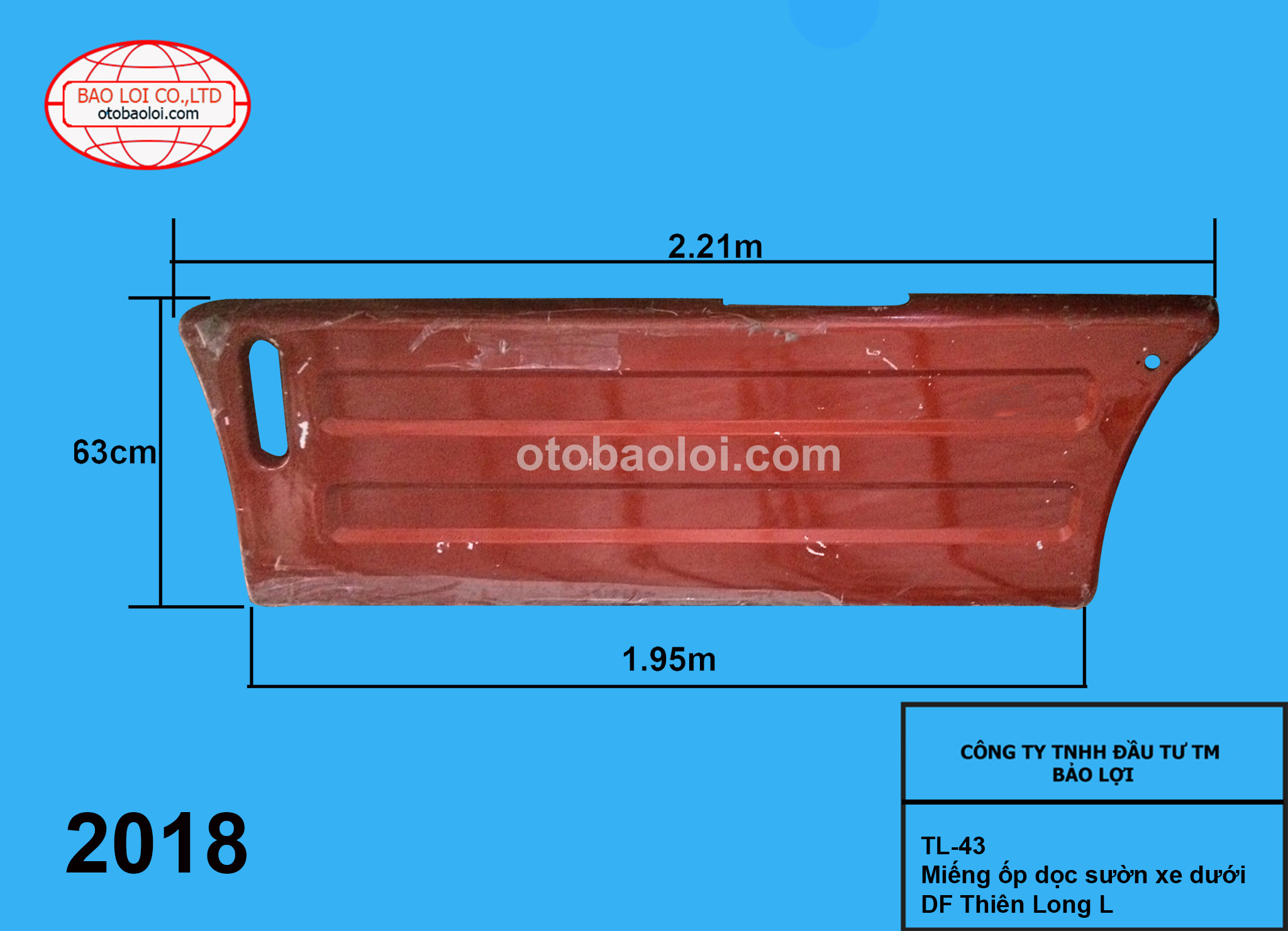 Miếng ốp dọc sườn xe dưới DF Thiên Long L