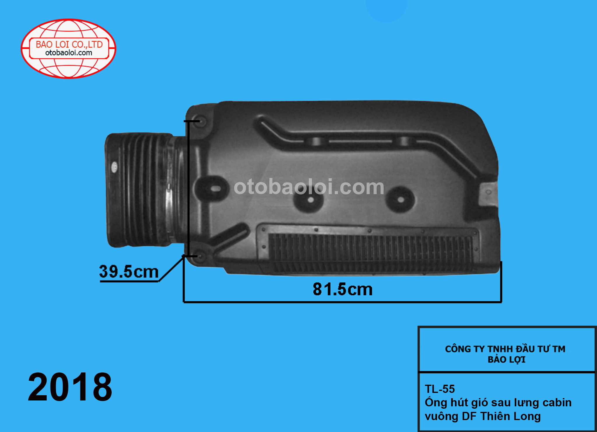 Ống hút gió sau lưng cabin vuông DF Thiên Long