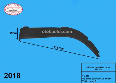 Vè nhựa đen dưới vè xe DF Thiên Long R