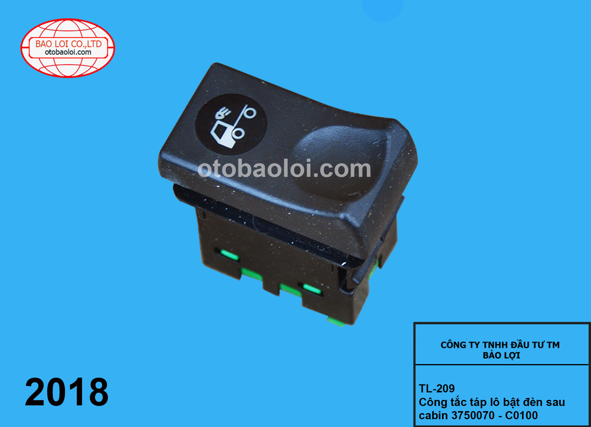 Công tắc táp lô bật đèn sau cabin 3750070 - C0100