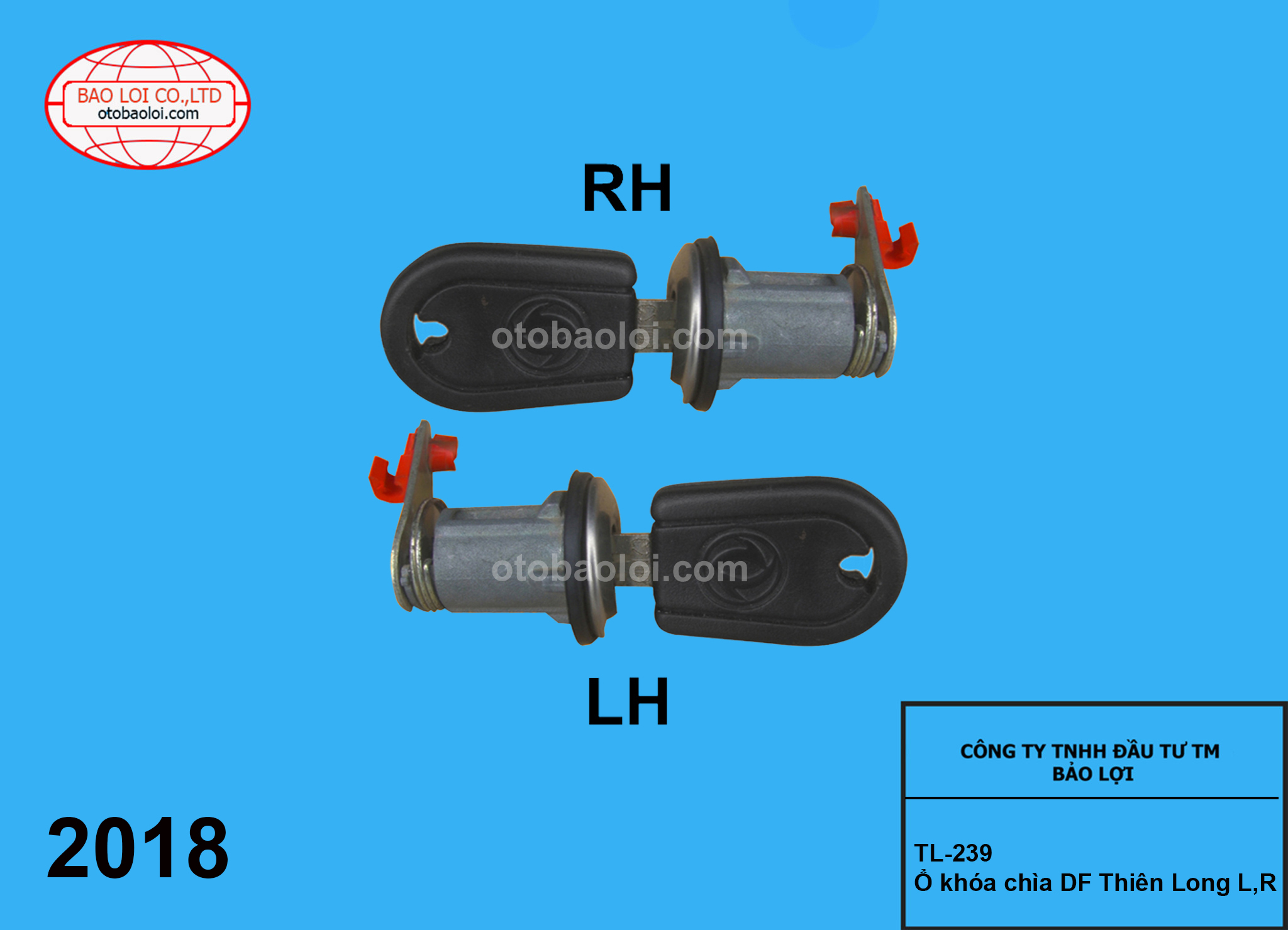 Ổ khóa chìa DF Thiên Long L,R (bộ)