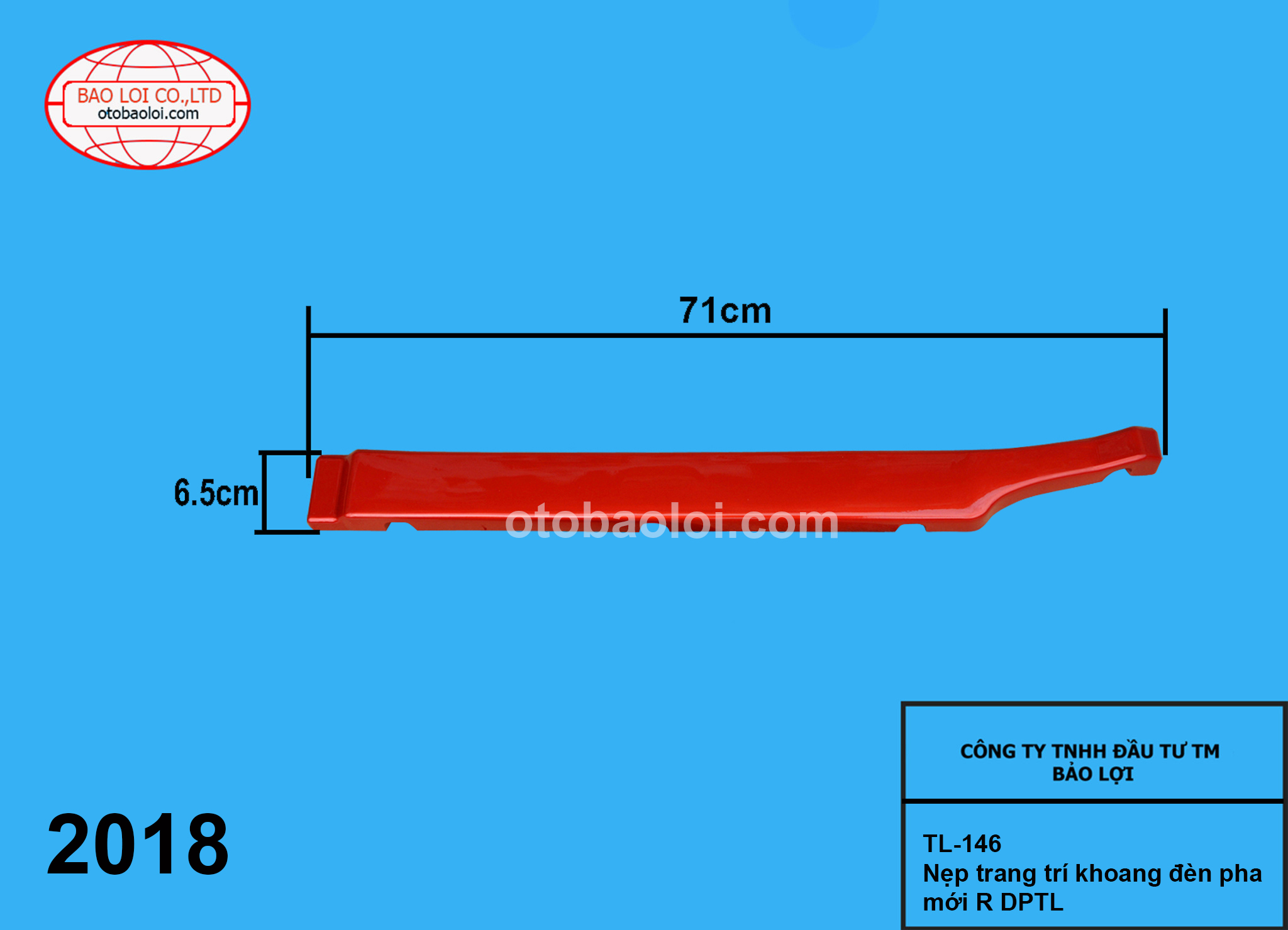 Nẹp trang trí khoang đèn pha mới R DPTL