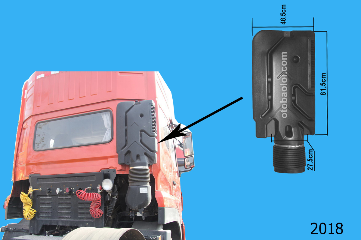 Ống hút gió sau lưng cabin tròn DF Thiên Long