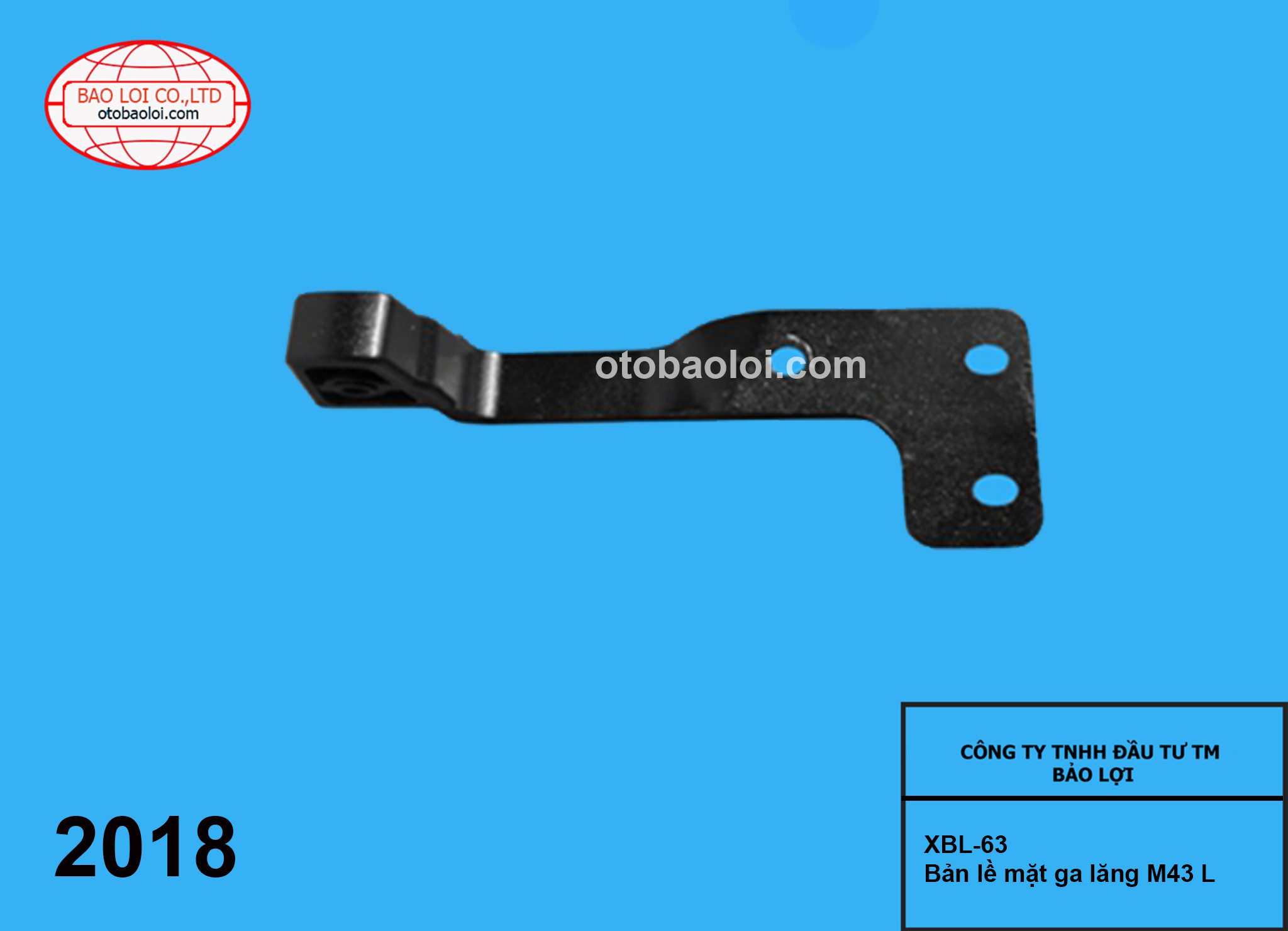 Bản lề mặt ga lăng M43 L