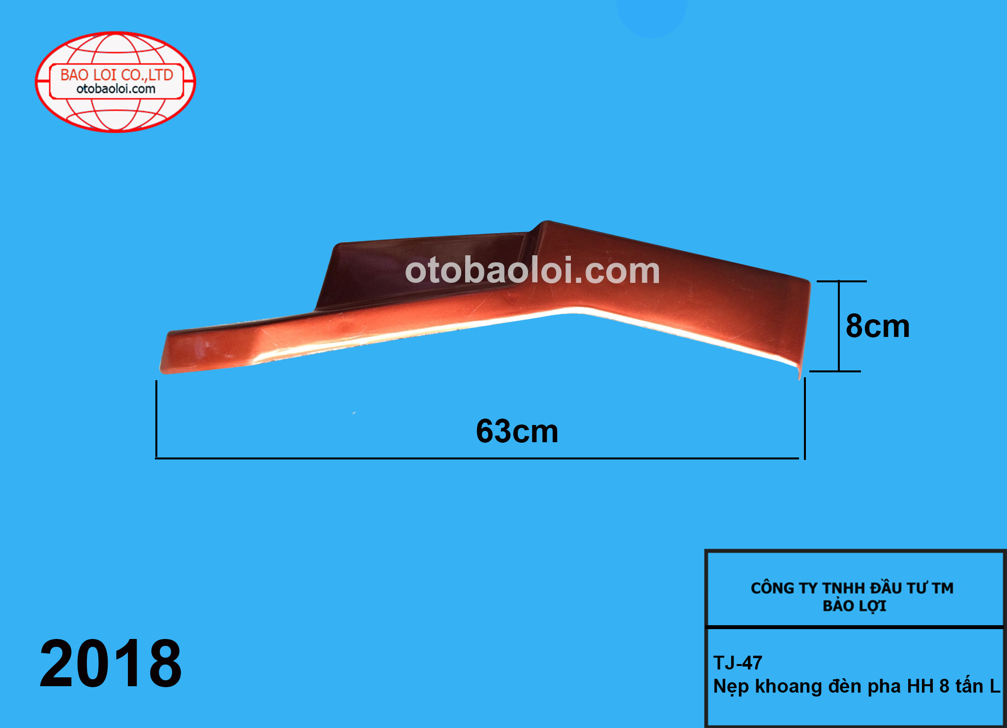 Nẹp khoang đèn pha HH 8 tấn L