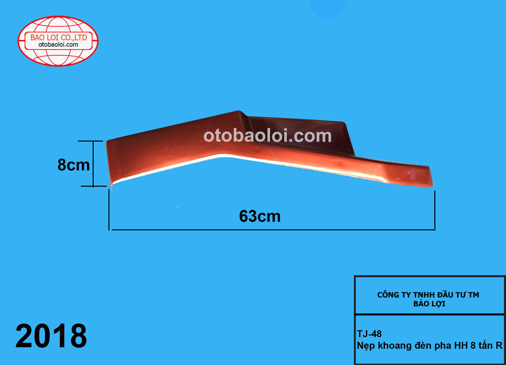 Nẹp khoang đèn pha HH 8 tấn R