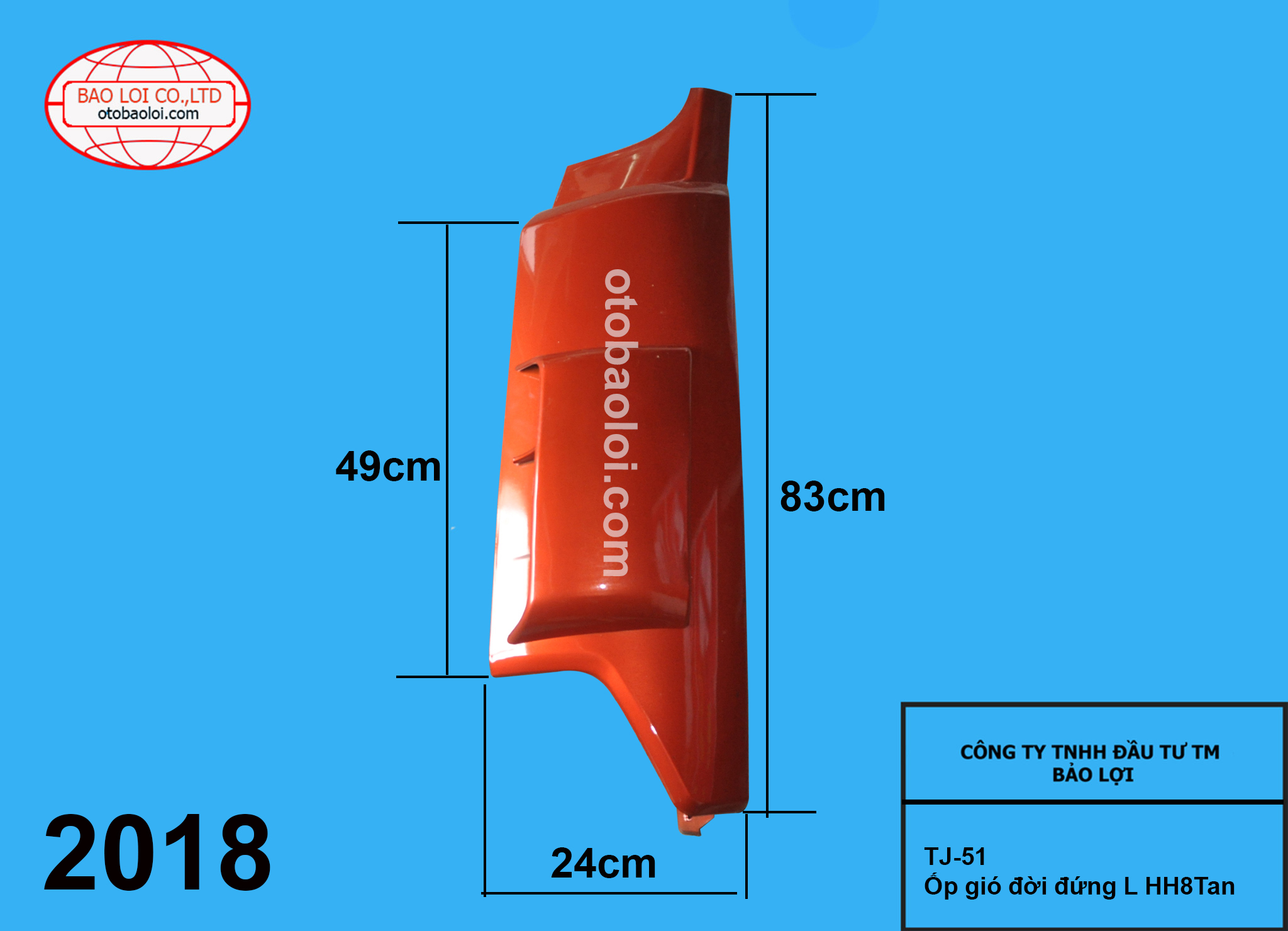 Ốp gió đời đứng L HH8Tan