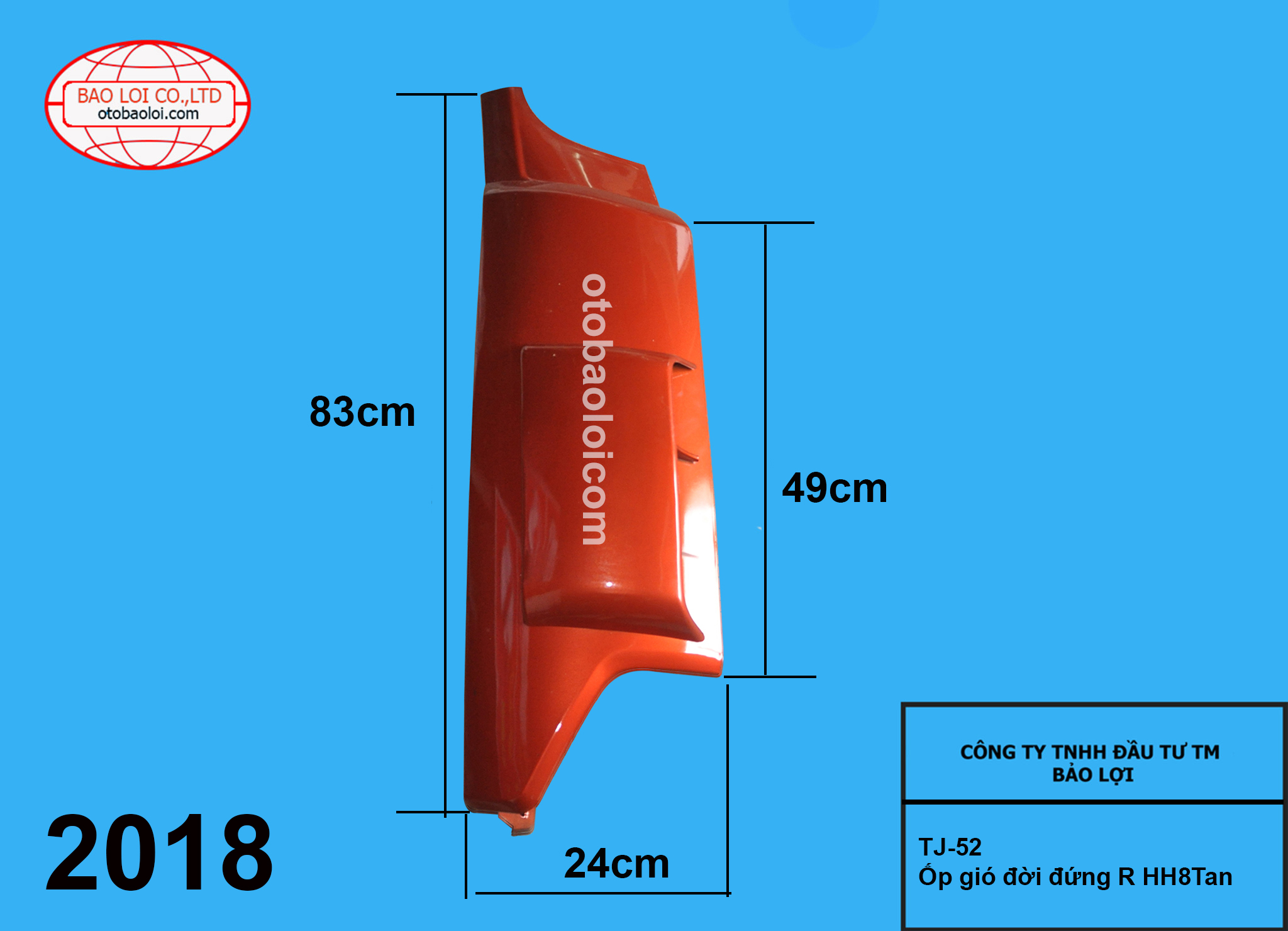 Ốp gió đời đứng R HH8Tan