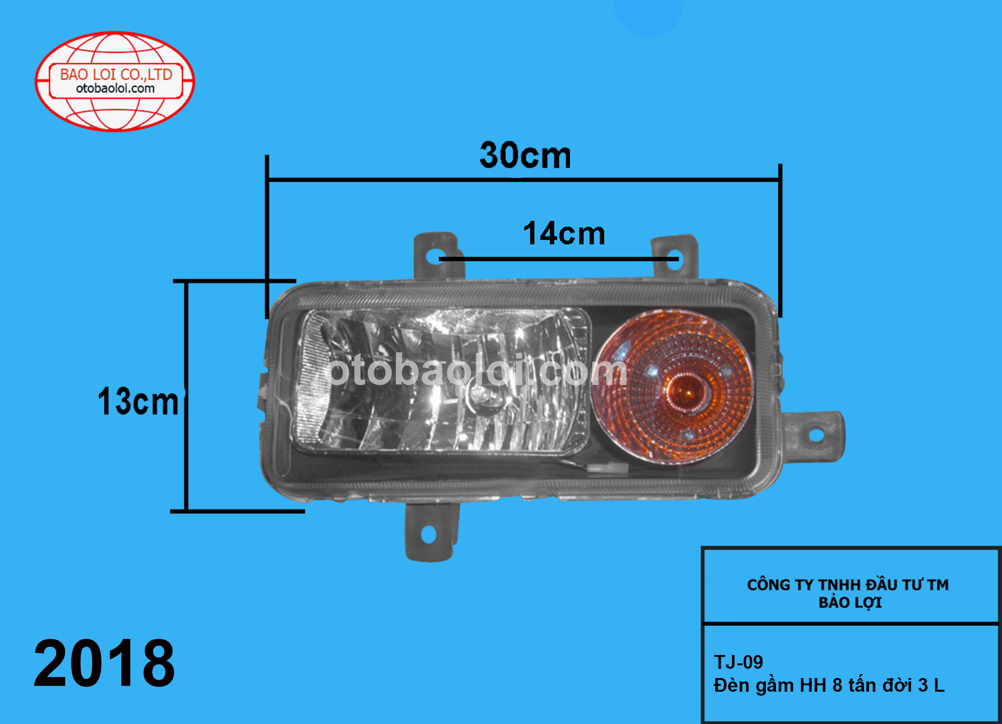 Đèn gầm HH 8 tấn đời 3 L