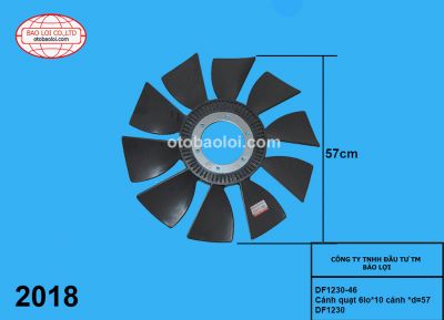 Cánh quạt 6lo*10 cánh *d=57 DF1230