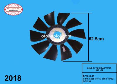 Cánh quạt 4lo*10 cánh *d=62 DF1230