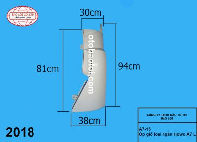 Ốp gió loại ngắn Howo A7 L