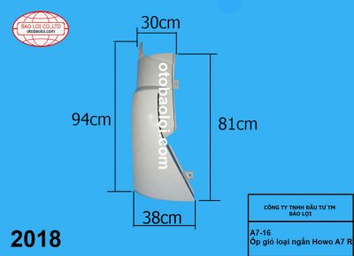 Ốp gió loại ngắn Howo A7 R